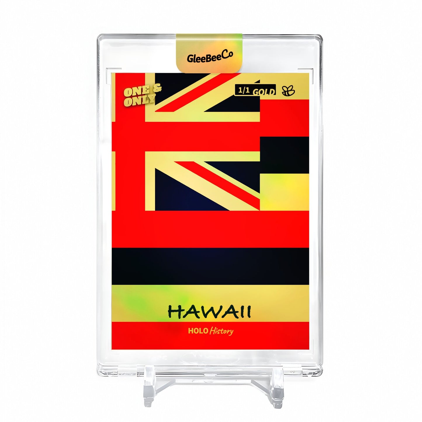 FLAG OF HAWAII U.S. State Flags Holo Gold Card 2023 GleeBeeCo #F156-G 1/1