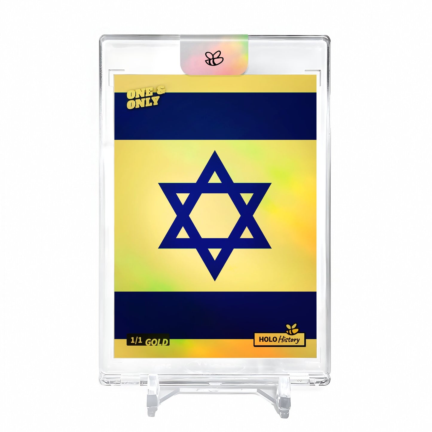 FLAG OF ISRAEL 1948 Card 2023 GleeBeeCo Holo History #FL19 - NICE! *GOLD* 1/1