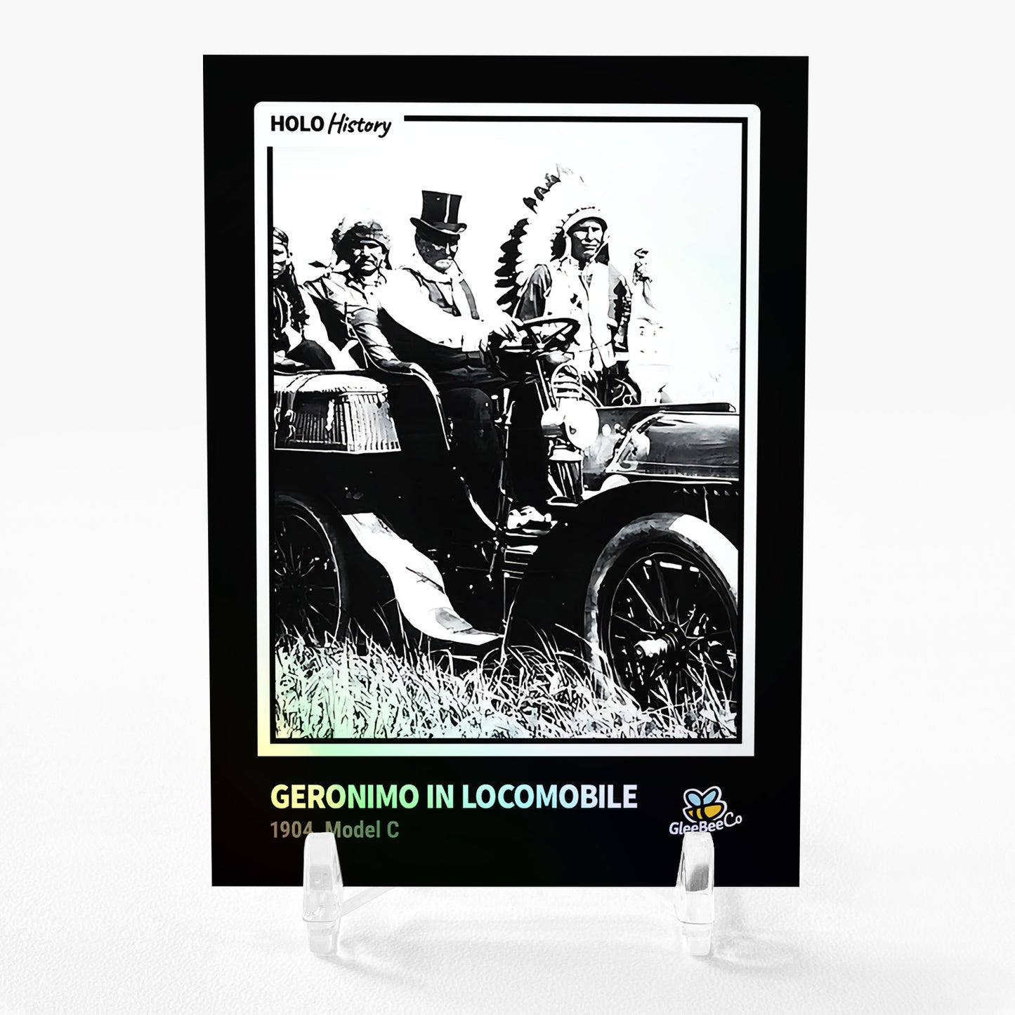 GERONIMO IN LOCOMOBILE Card 2023 GleeBeeCo Holo History 1904
