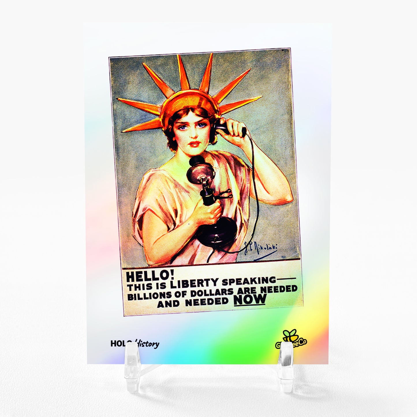 HELLO! THIS IS LIBERTY Holographic Card 2023 GleeBeeCo Holo History #HLBL