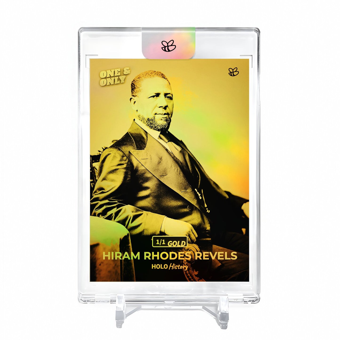 HIRAM RHODES REVELS Holo GOLD Card 2023 GleeBeeCo #HUSB-G 1/1