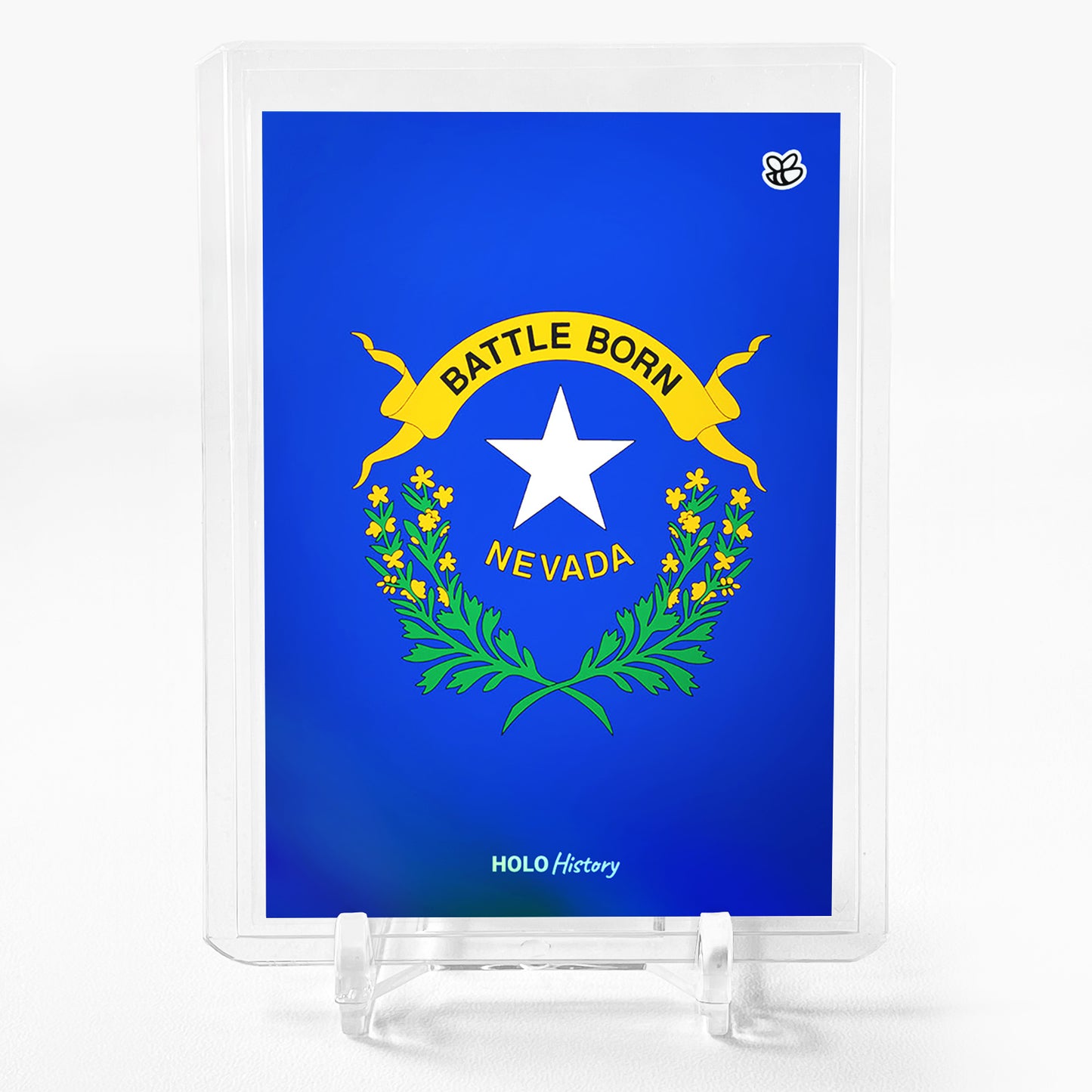NEVADA FLAG Card 2023 GleeBeeCo U.S. State Flags Holographic #NUSF