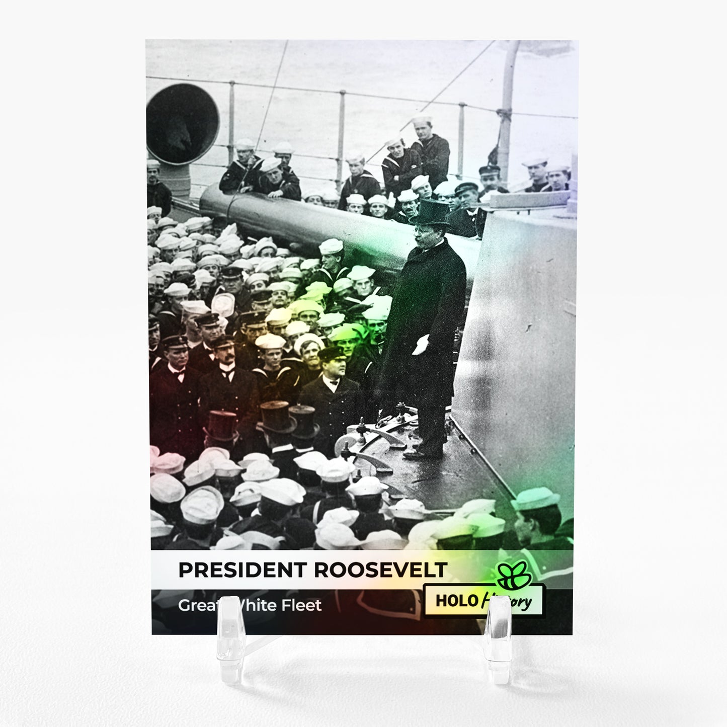 PRESIDENT ROOSEVELT Holographic Photo Card 2023 GleeBeeCo Holo History #PG93
