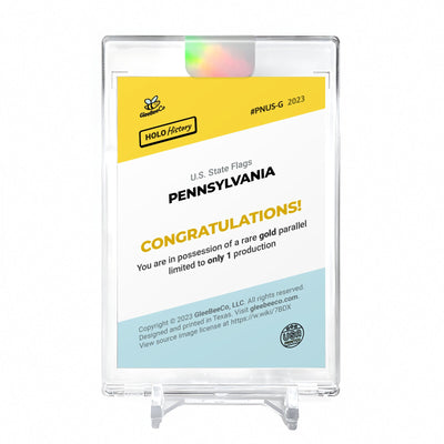 PENNSYLVANIA FLAG U.S. State Flags Holo Gold Card 2023 GleeBeeCo #PNUS-G 1/1