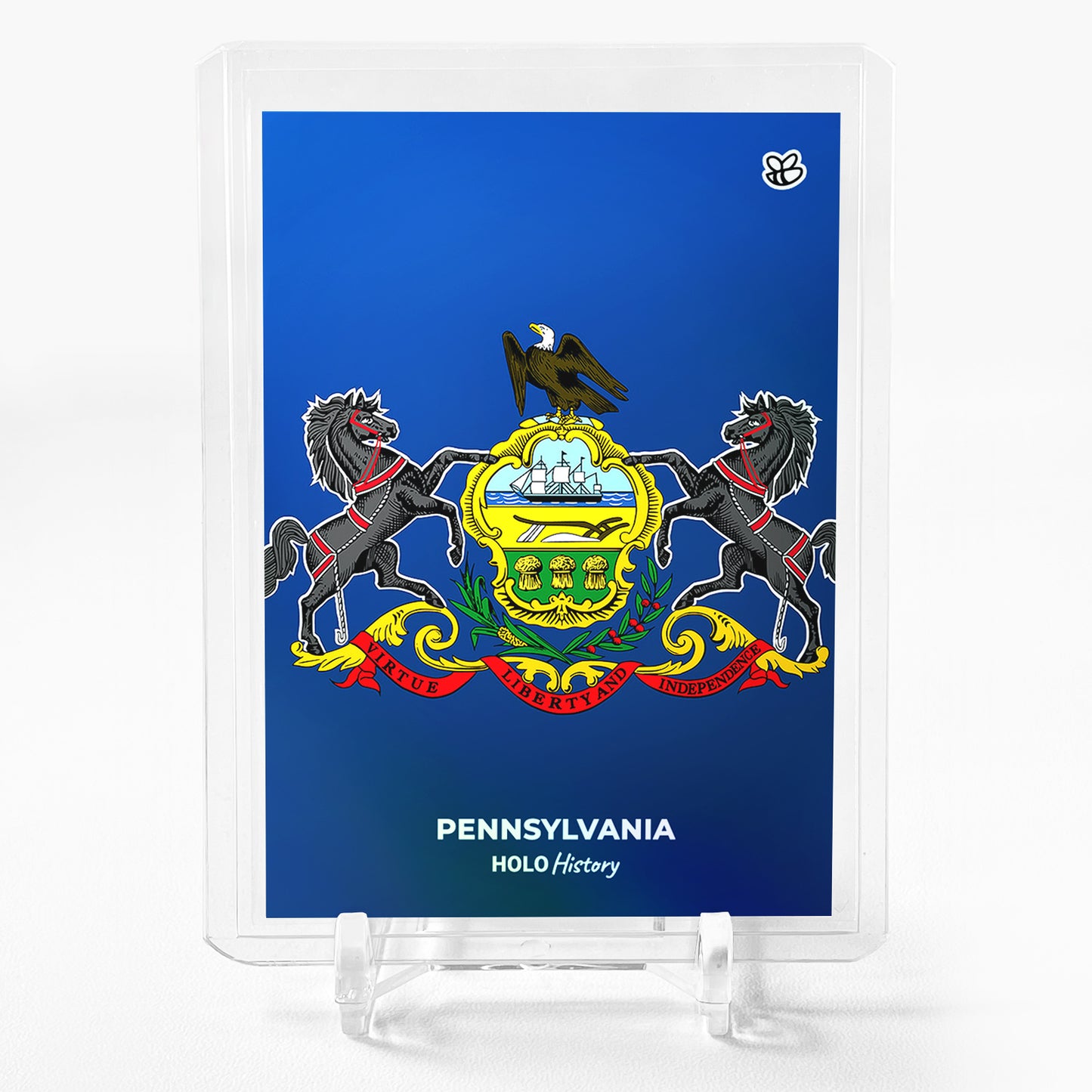 PENNSYLVANIA FLAG Card 2023 GleeBeeCo Holo History U.S. State Flags #PNUS