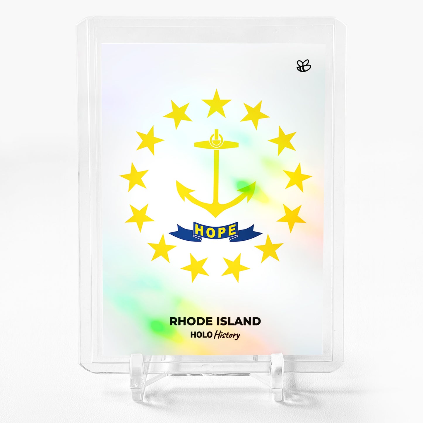 RHODE ISLAND FLAG Holographic Card 2023 GleeBeeCo Holo History #RUS8