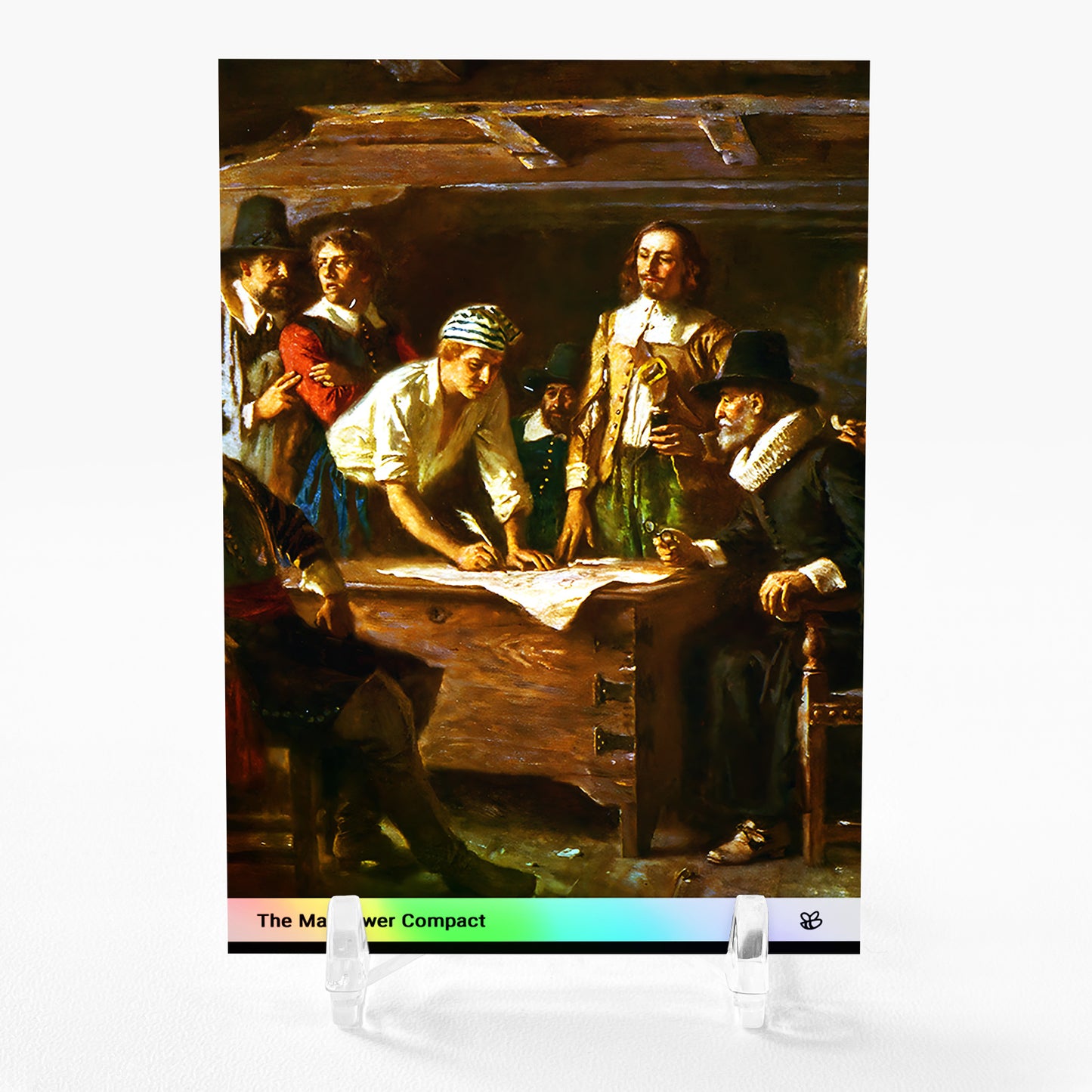 THE MAYFLOWER COMPACT Holographic Art Card Holo History GleeBeeCo 1620 #TH16