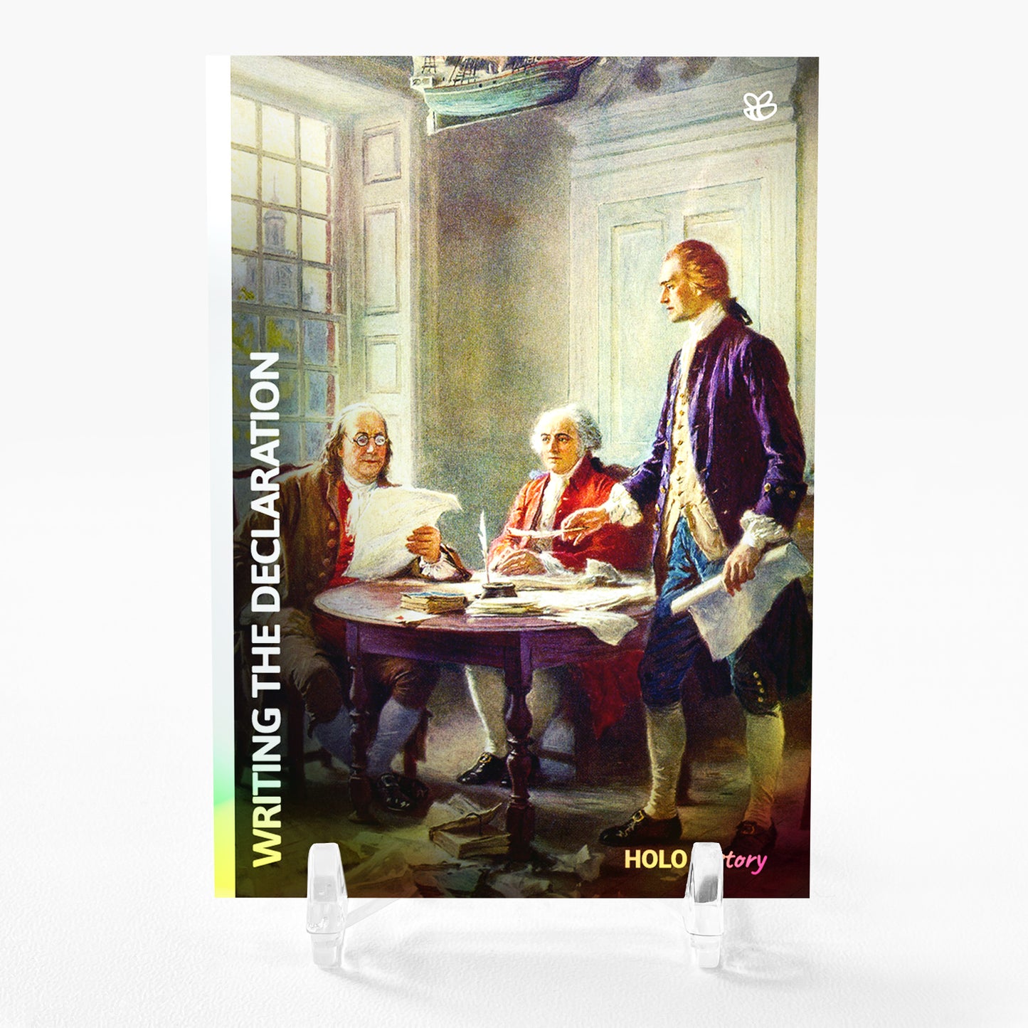 WRITING THE DECLARATION OF INDEPENDENCE Art Card Holo History GBC #WRJF STUNNING