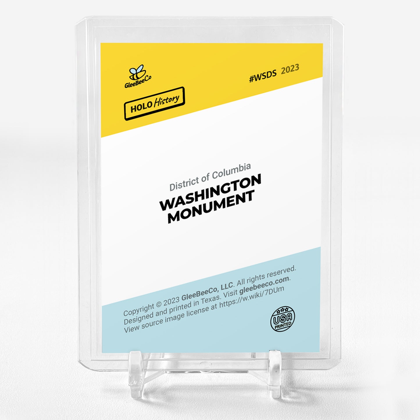 WASHINGTON MONUMENT Card 2023 GleeBeeCo District of Columbia Holographic #WSDS