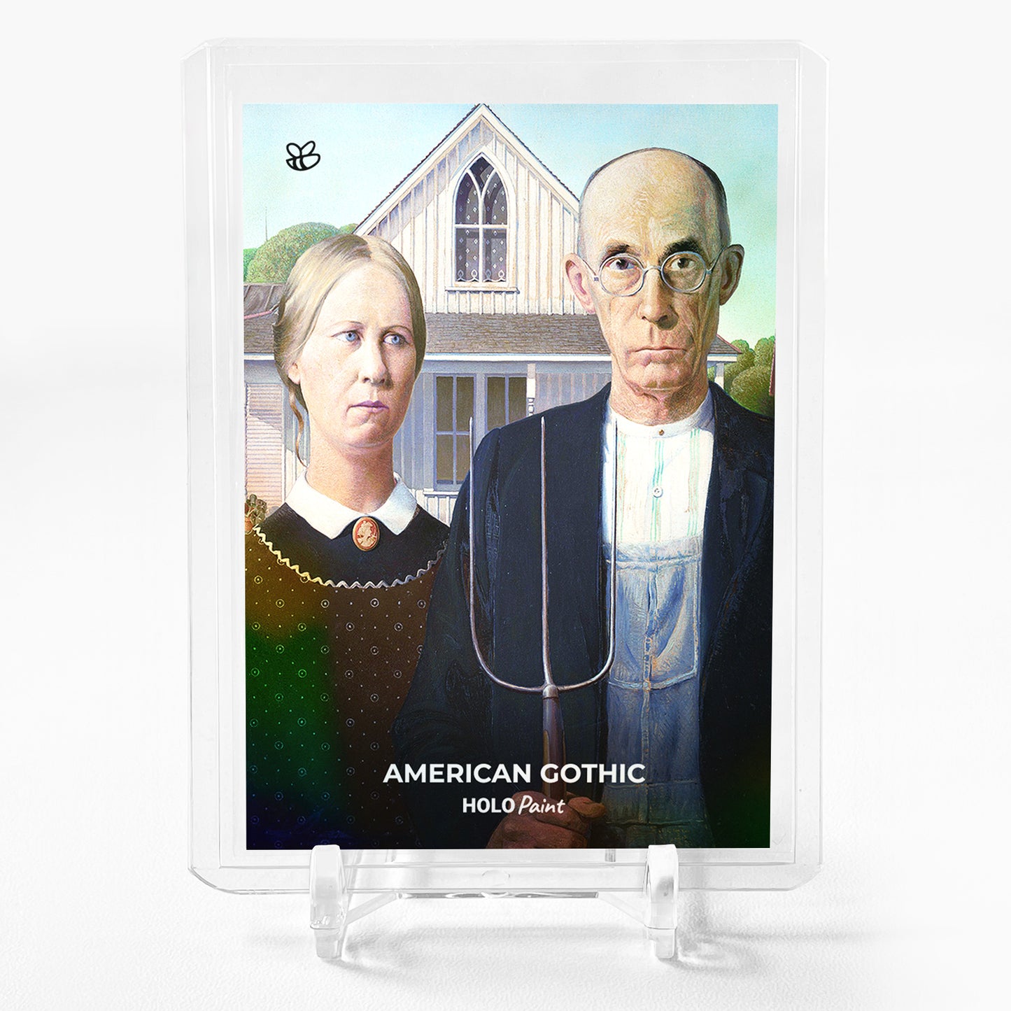 AMERICAN GOTHIC Grant Wood Card 2023 GleeBeeCo Holo Paint #AGGW