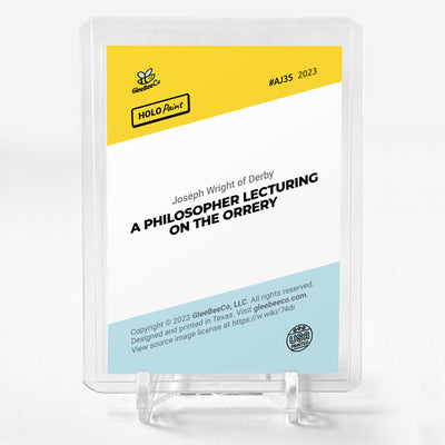 A PHILOSOPHER LECTURING ON THE ORRERY Card 2023 GleeBeeCo Holo Paint #AJ35