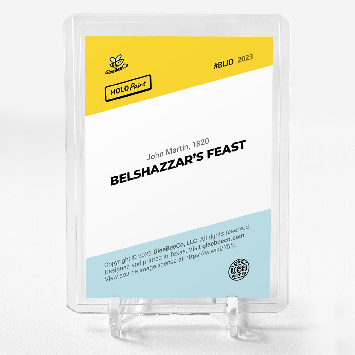 BELSHAZZAR'S FEAST John Martin, 1820 Card 2023 GleeBeeCo Holo Paint #BLJD