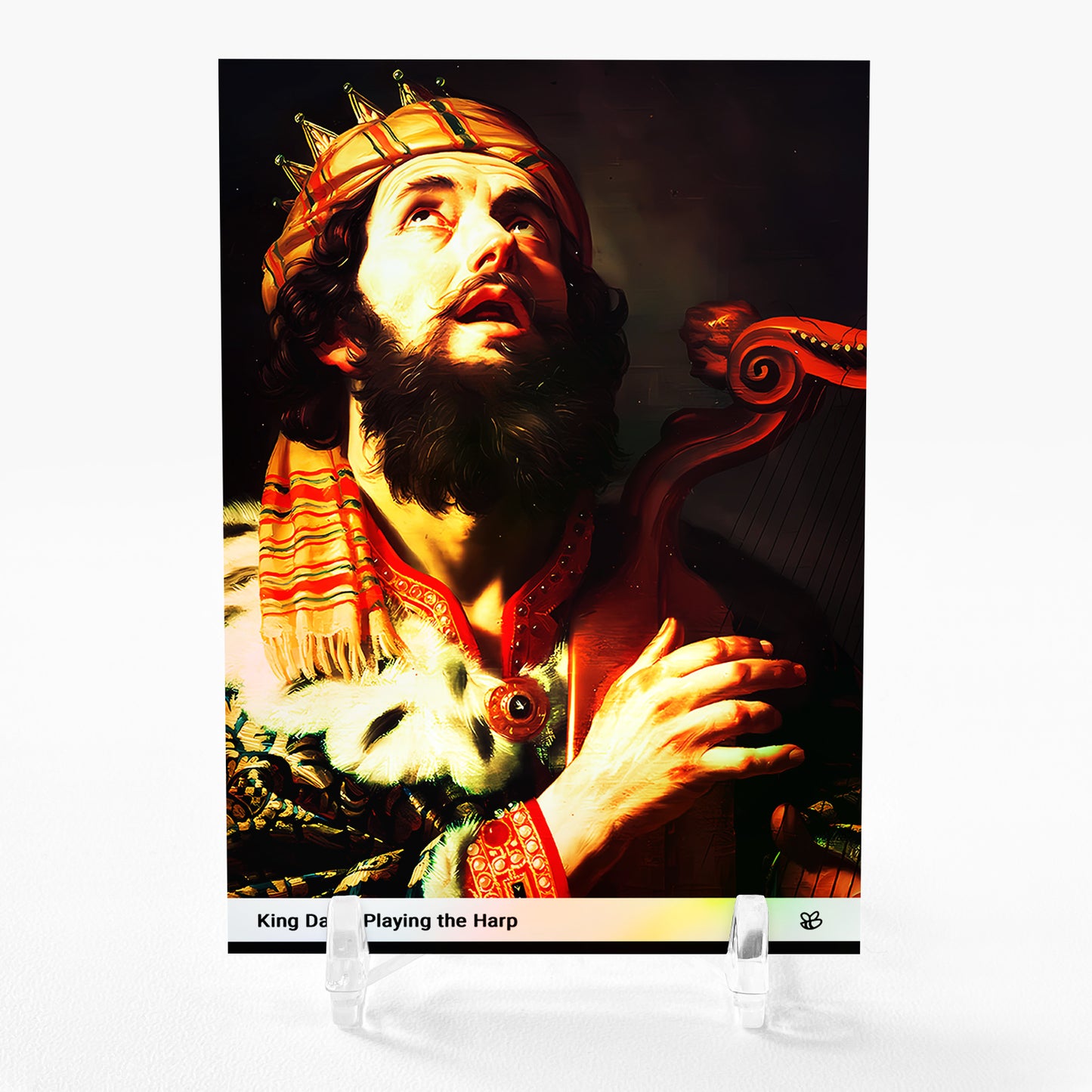 KING DAVID PLAYING THE HARP Gerard van Honthorst King David Card GleeBeeCo #KNGR