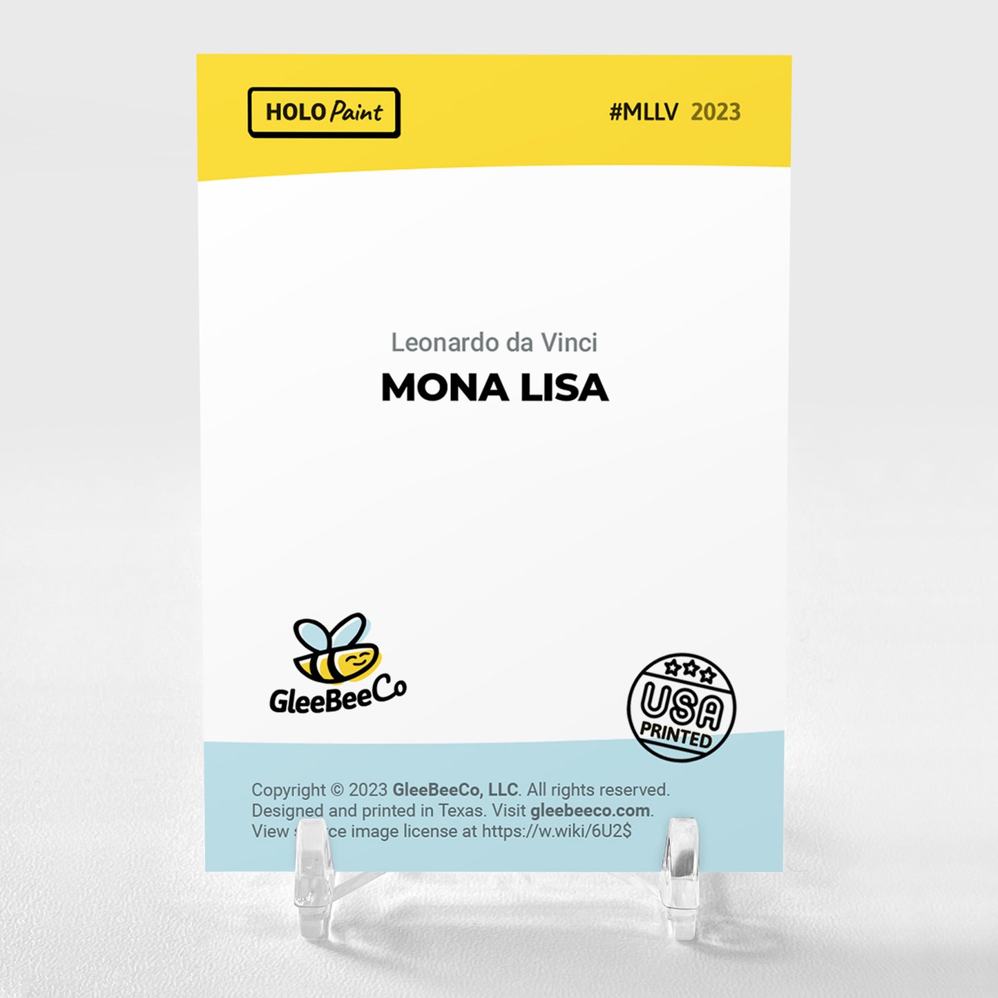 MONA LISA Leonardo da Vinci Art Card Holo Paint #MLLV