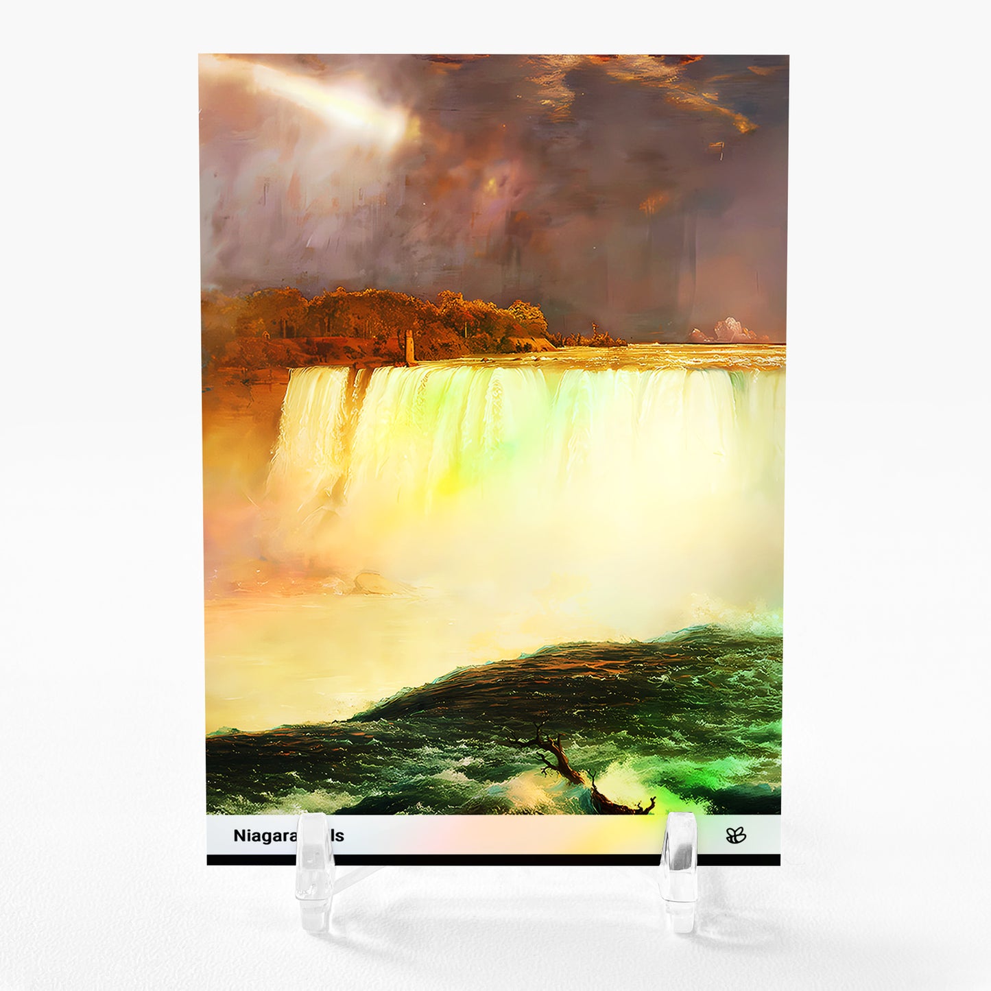 NIAGARA FALLS (Frederic Edwin Church) Holographic Card GleeBeeCo Holo Paint #NGFR