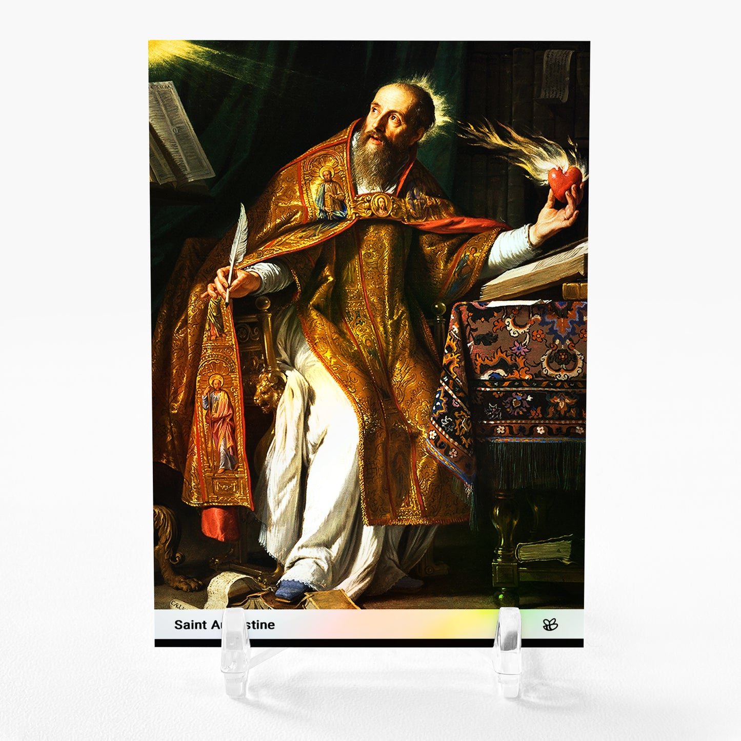 SAINT AUGUSTINE (Philippe de Champaigne) Holographic GleeBeeCo Card #SC39