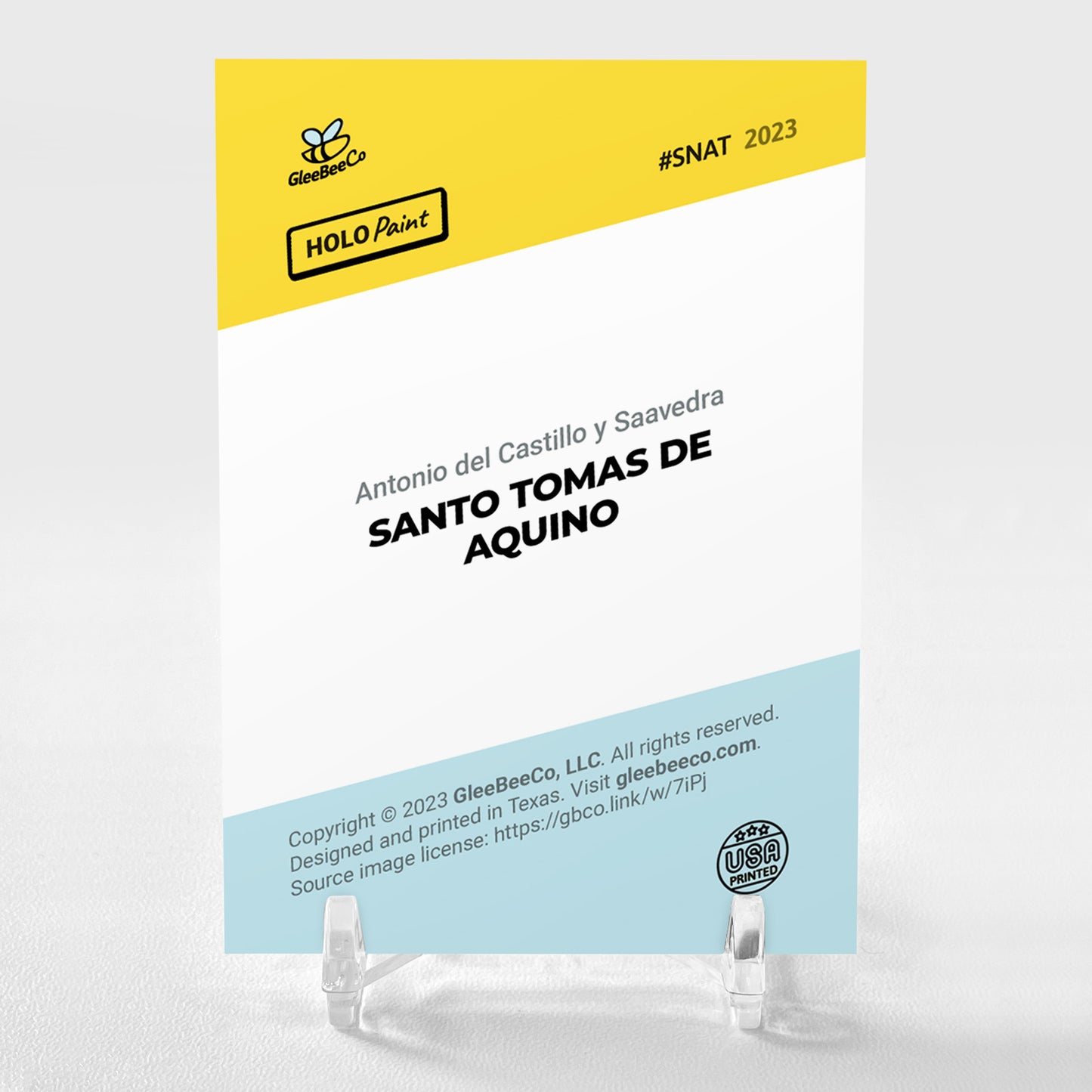 SANTO TOMAS DE AQUINO Antonio del Castillo y Saavedra GleeBeeCo Card #SNAT