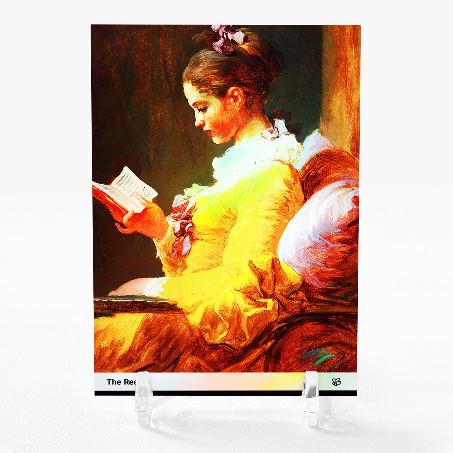 THE READER (Jean-Honore Fragonard) Holographic Card GleeBeeCo Holo Paint #T1D1