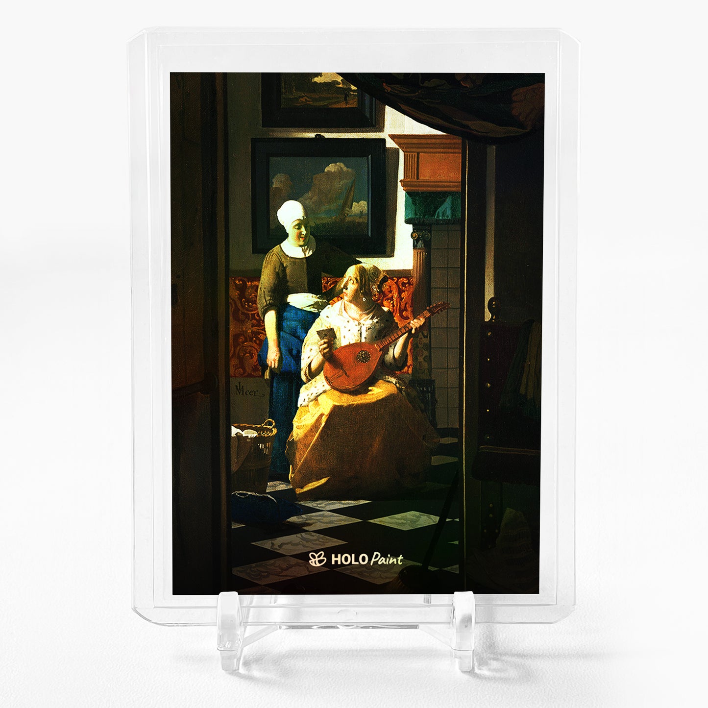 THE LOVE LETTER (Johannes Vermeer) Painting Card 2023 GleeBeeCo Holo Paint #T517
