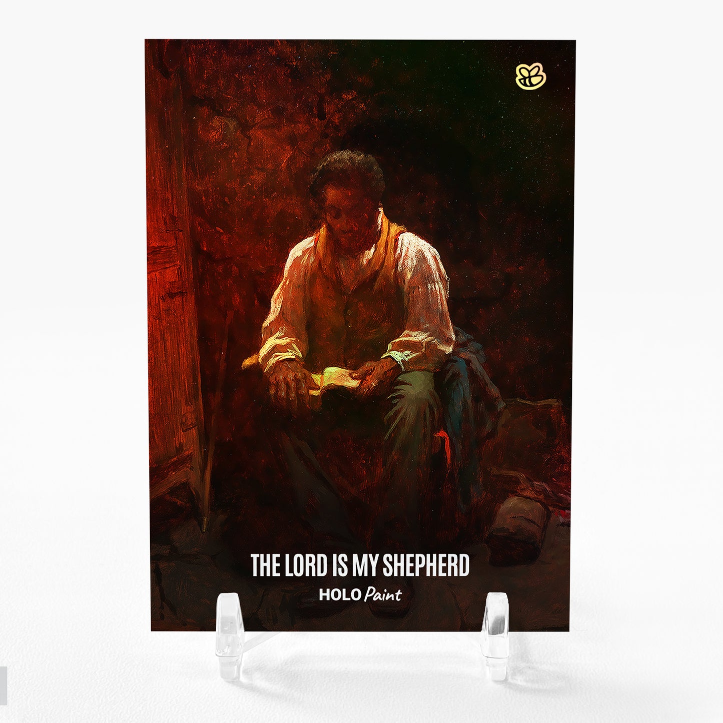 THE LORD IS MY SHEPHERD Holographic Card 2023 GleeBeeCo Holo Paint #THT3