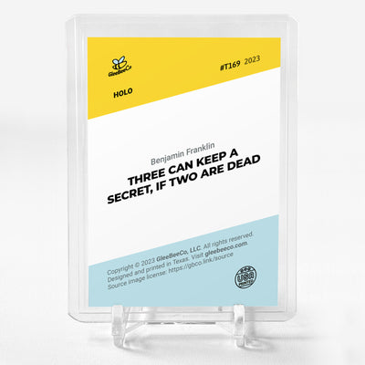 THREE CAN KEEP A SECRET IF TWO Card 2023 GleeBeeCo Holo Quotes #T169