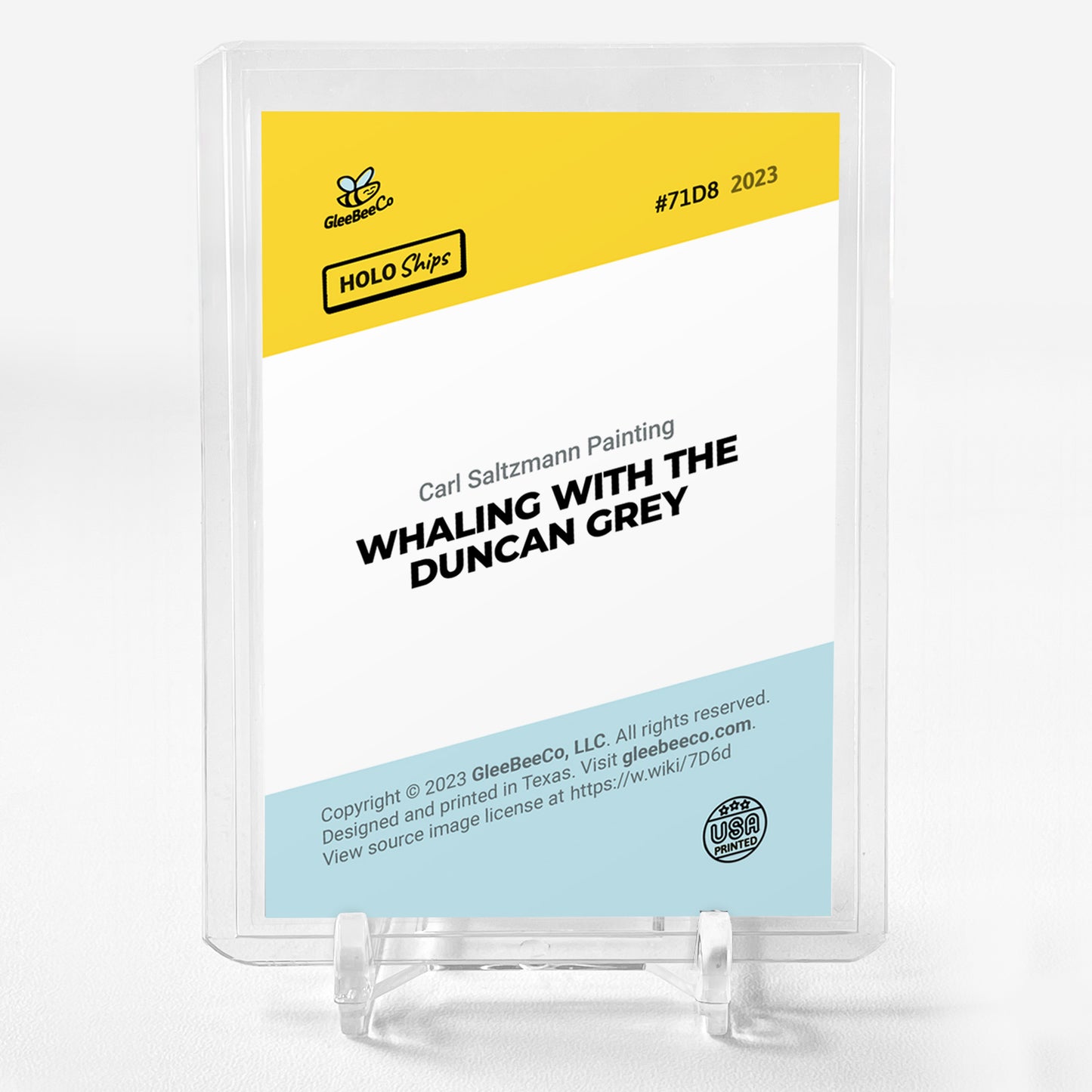 WHALING WITH THE DUNCAN GREY Carl Saltzmann Painting Card Holo Ships GBC #71D8