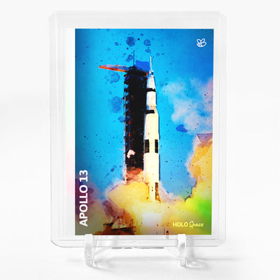 APOLLO 13 Liftoff 1970 Rocket Painting Card GBC #A1L1 STUNNING