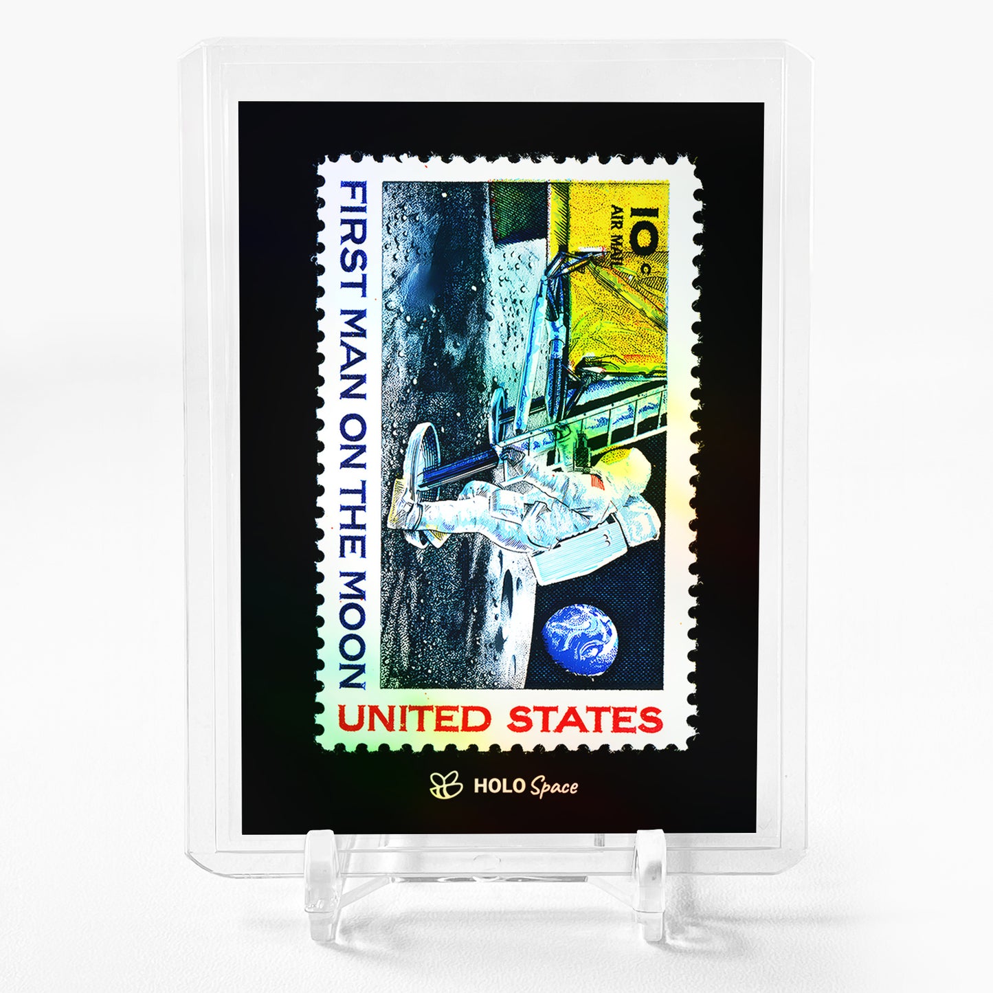 FIRST MAN ON THE MOON Holographic Card 2023 GleeBeeCo Holo Space #FRUS **RARE**