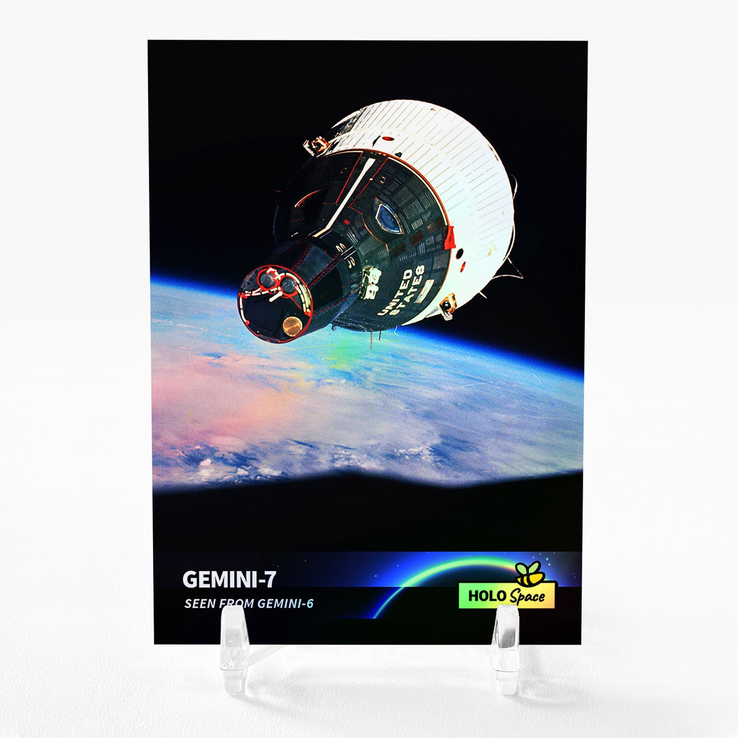 GEMINI-7 Card 2023 GleeBeeCo Seen From Gemini-6 Holographic #GMSN