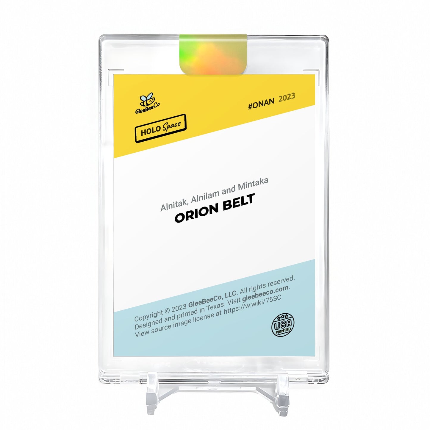 ORION BELT Holo GOLD Card 2023 GleeBeeCo #ONAN-G 1/1