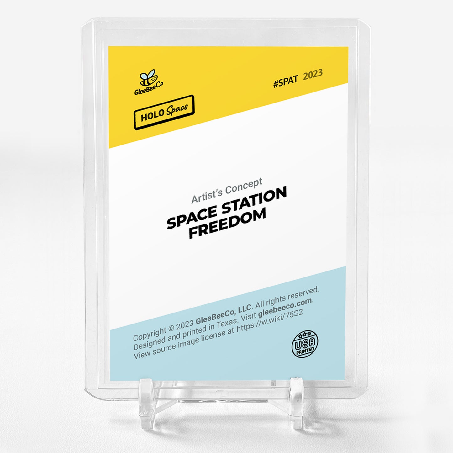 SPACE STATION FREEDOM Holographic Art Card Holo Space 2023 GleeBeeCo #SPAT
