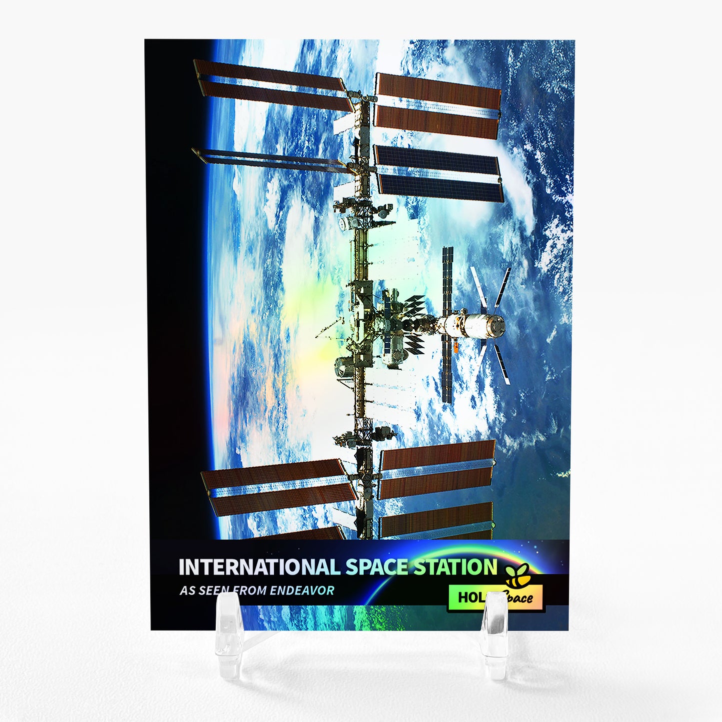 INTERNATIONAL SPACE STATION As Seen from Endeavor Photo Card Holo Space #TASC