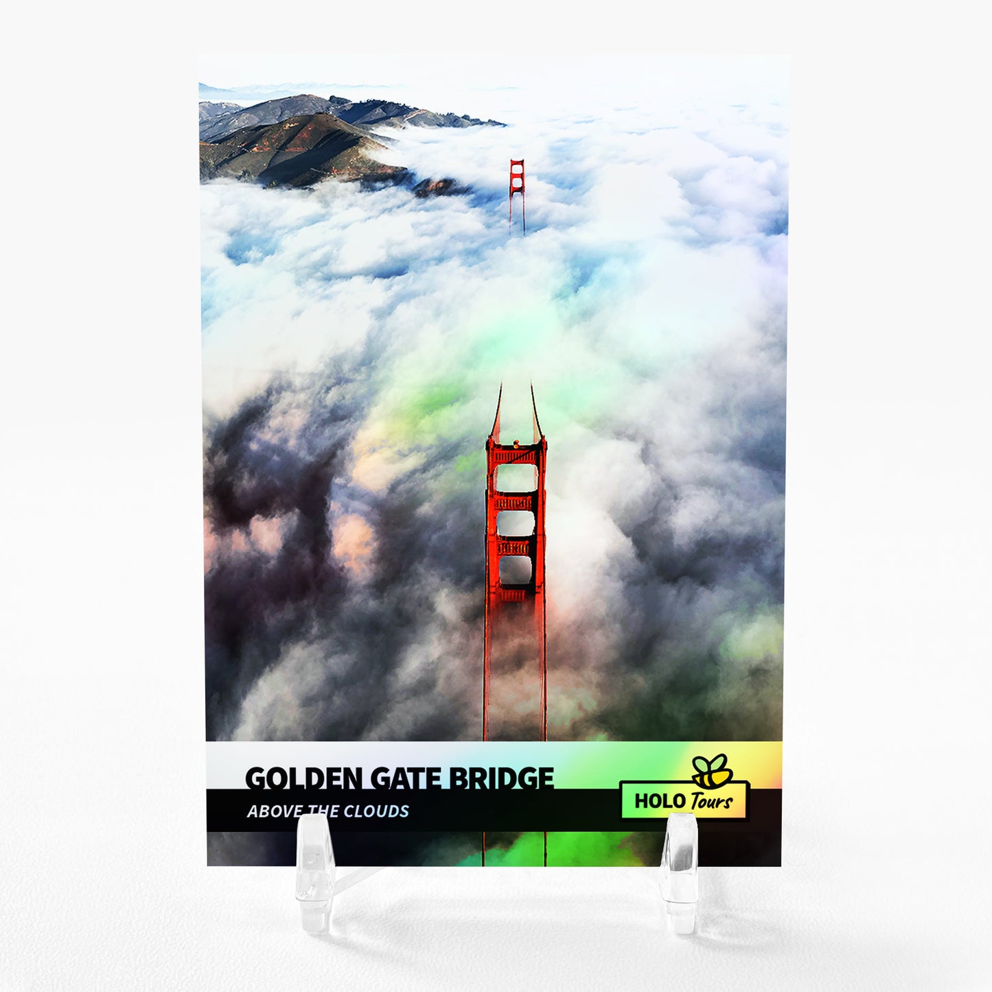 GOLDEN GATE BRIDGE Above the Clouds Trading Card 2023 GleeBeeCo Holo #GLAV