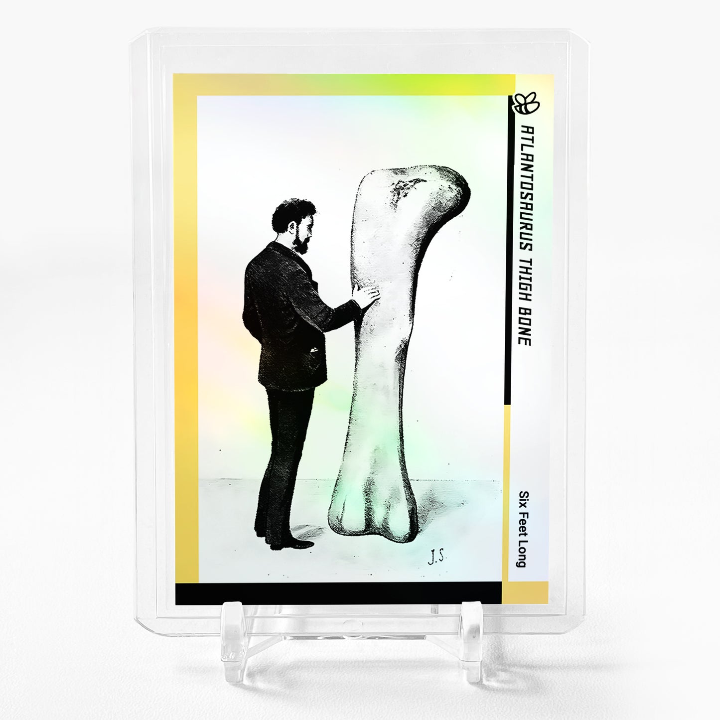 ATLANTOSAURUS THIGH BONE Holographic Card 2024 GleeBeeCo Holo Creatures #ALSX