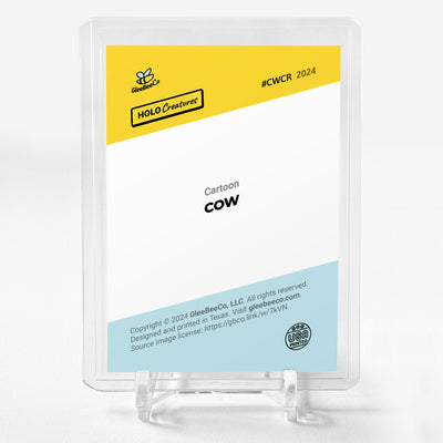 COW Cartoon Art Card 2024 GleeBeeCo Holographic #CWCR