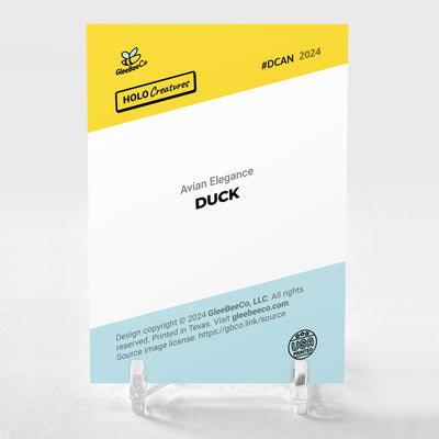 DUCK Card 2024 GleeBeeCo Holo Creatures Avian Elegance #DCAN