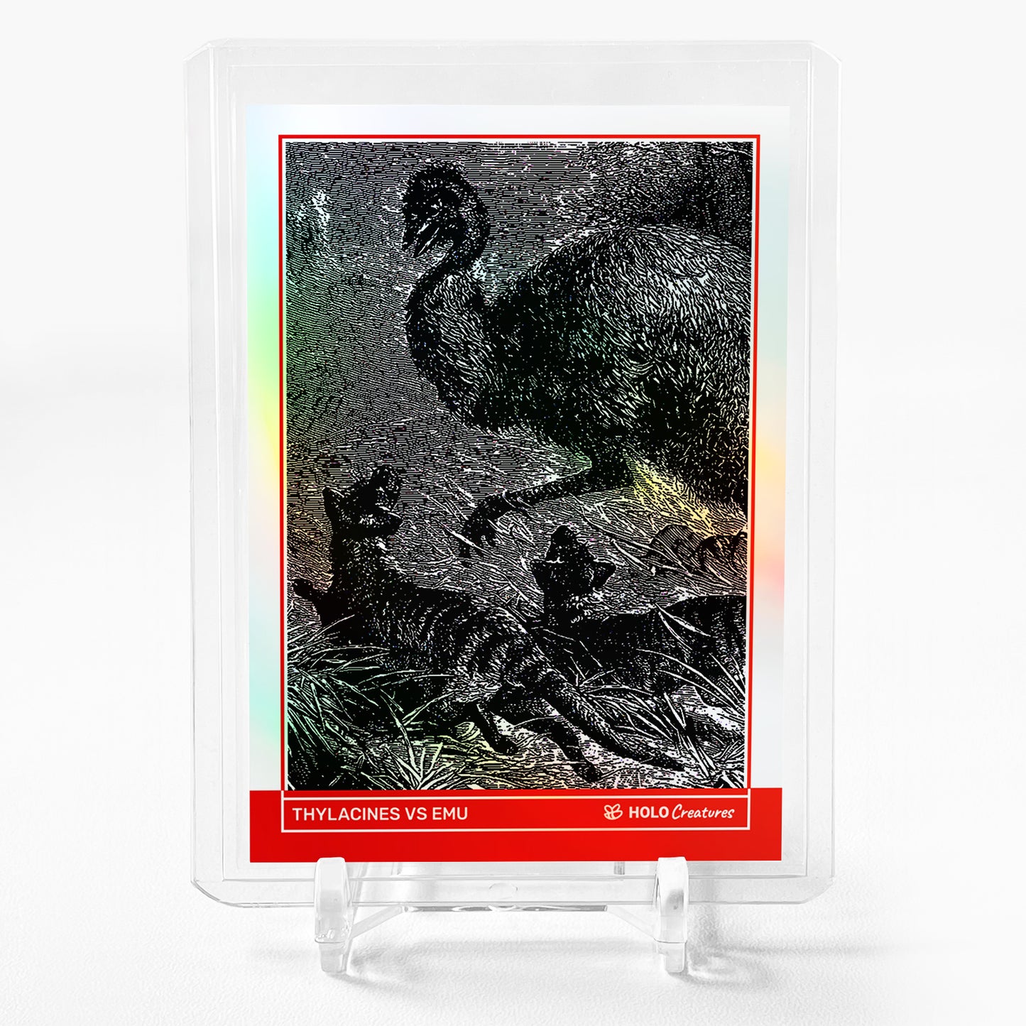 THYLACINES VS EMU 1887 Illustration Card 2024 GleeBeeCo Holo Creatures #TH18