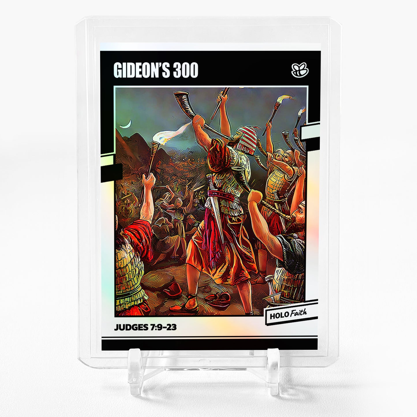 GIDEON AND HIS THREE HUNDRED Holographic Art Card Holo Faith GleeBeeCo #GDJD