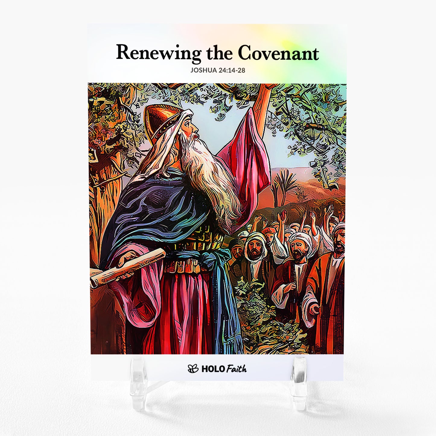 JOSHUA RENEWING THE COVENANT Holographic Card 2024 GleeBeeCo Holo Faith #J789