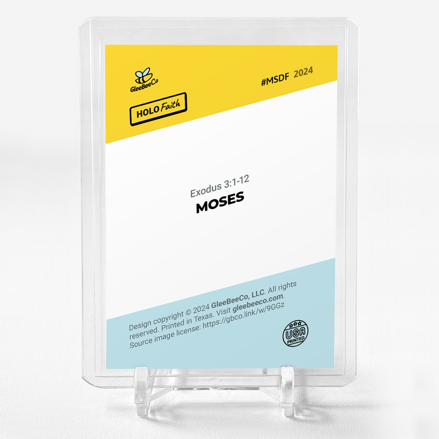MOSES & THE BURNING BUSH Exodus 3:1-12 Moses Trading Card 2024 GleeBeeCo #MSDF