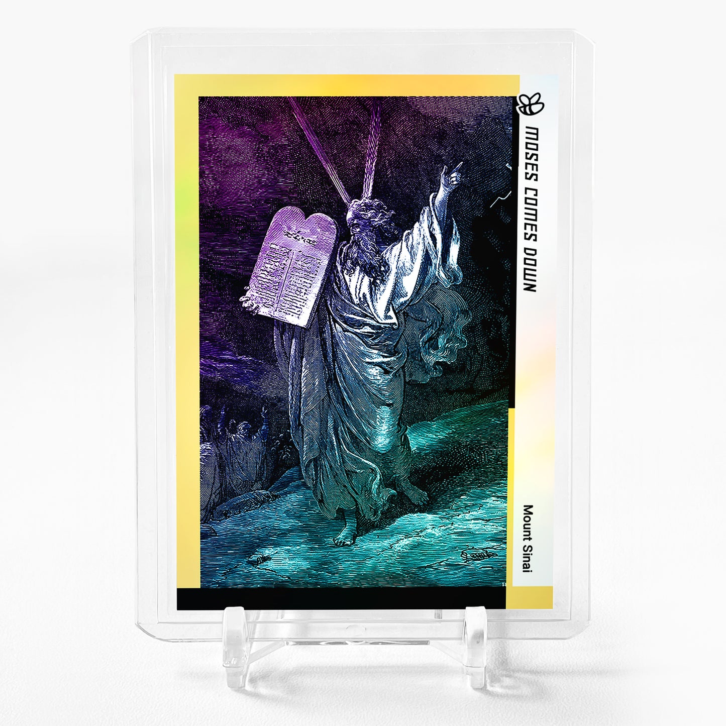 MOSES COMES DOWN Art Trading Card 2024 GleeBeeCo Holo Faith Mount Sinai #MSMN