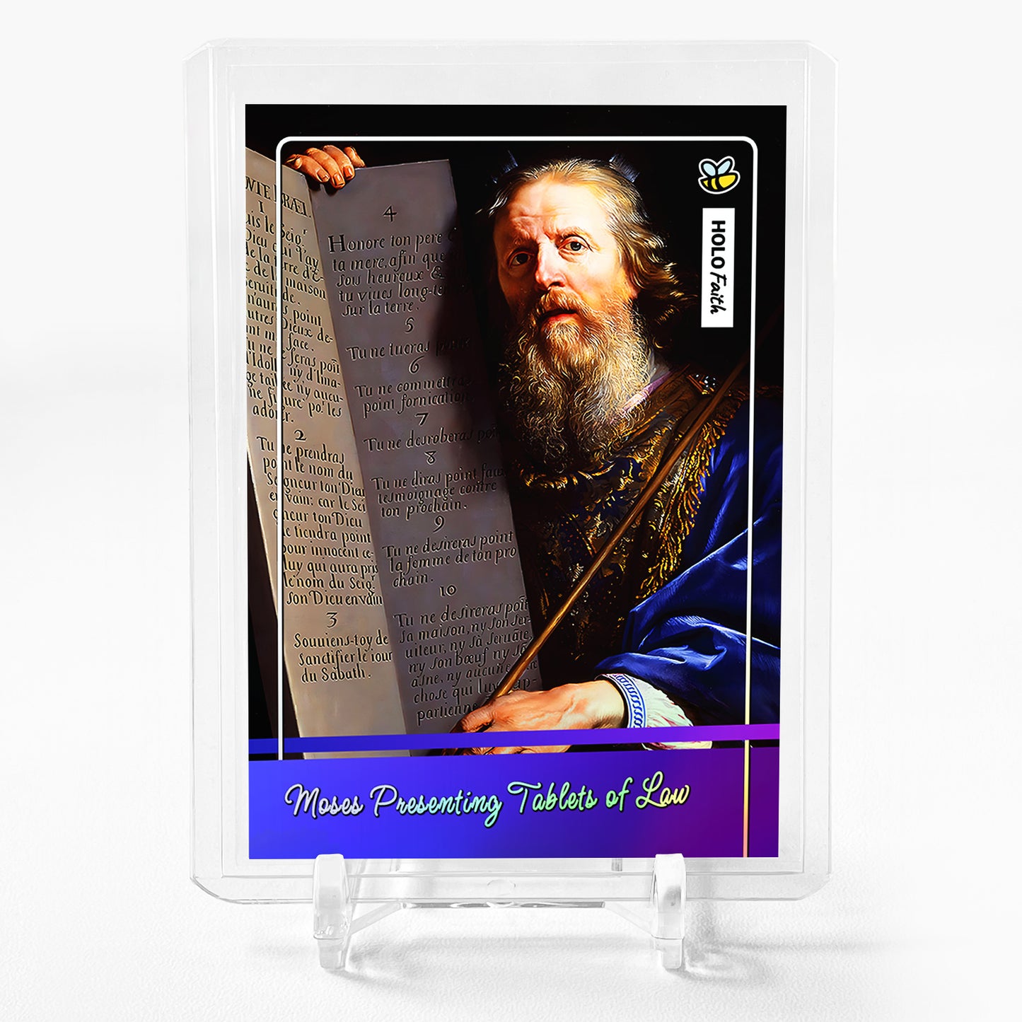 MOSES PRESENTING TABLETS OF LAW Art Trading Card 2024 GleeBeeCo Holo Faith #MSPH