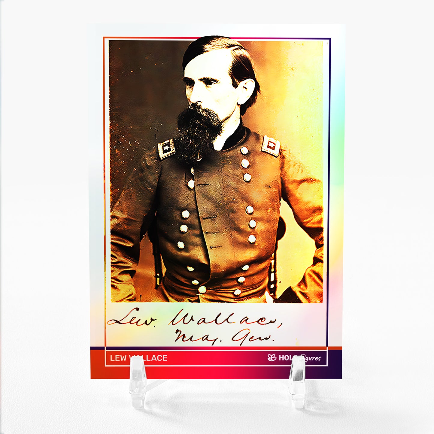 LEW WALLACE Photo Trading Card 2024 GleeBeeCo Holo Figures #LWAR - NICE!
