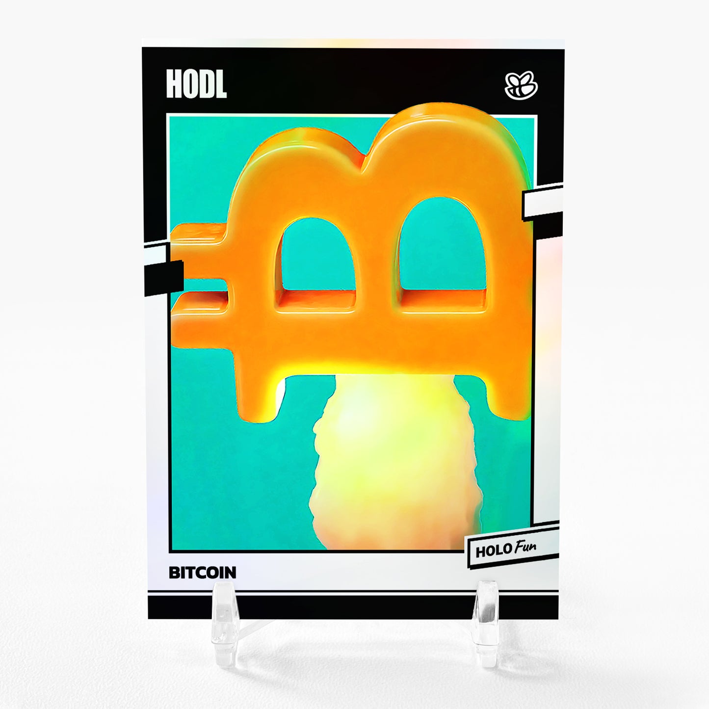 HODL Holographic Card 2024 GleeBeeCo Holo Fun Bitcoin #HDBT