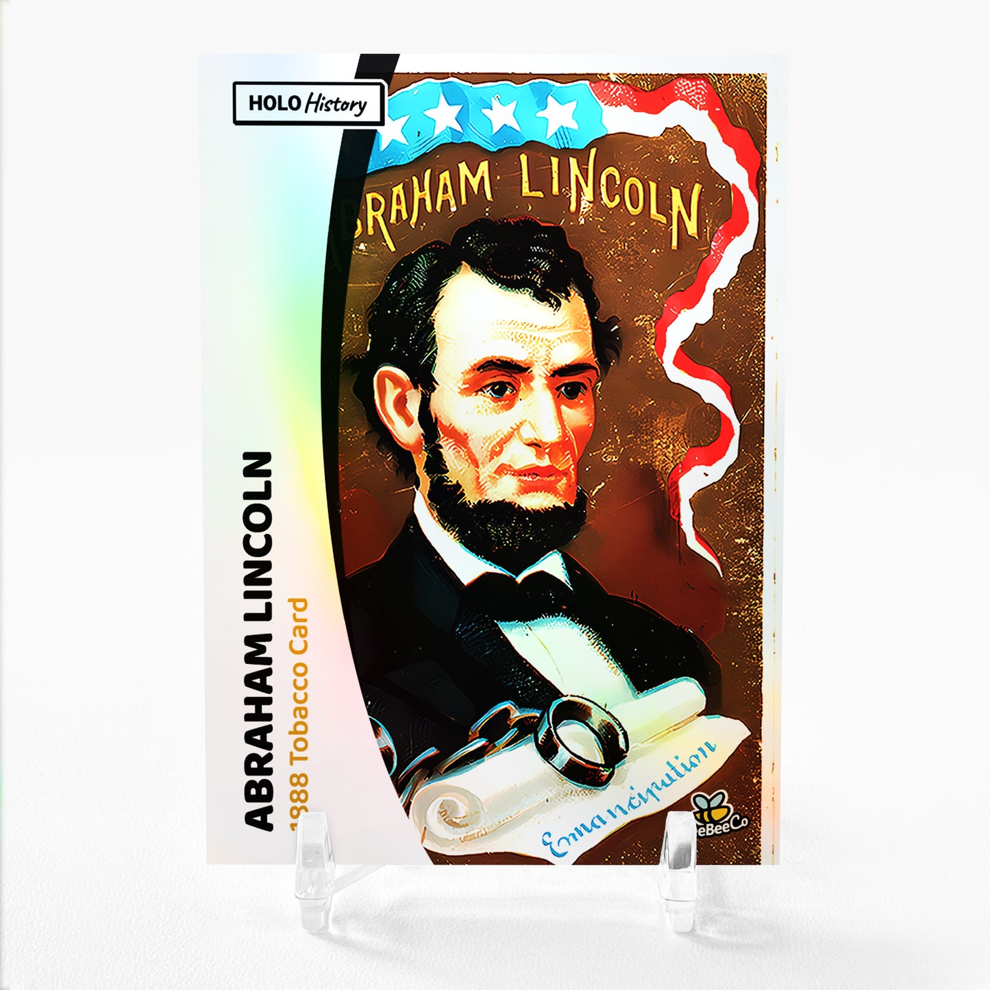 ABRAHAM LINCOLN 1888 Tobacco Card Art Card 2024 GleeBeeCo Holo History #AR18