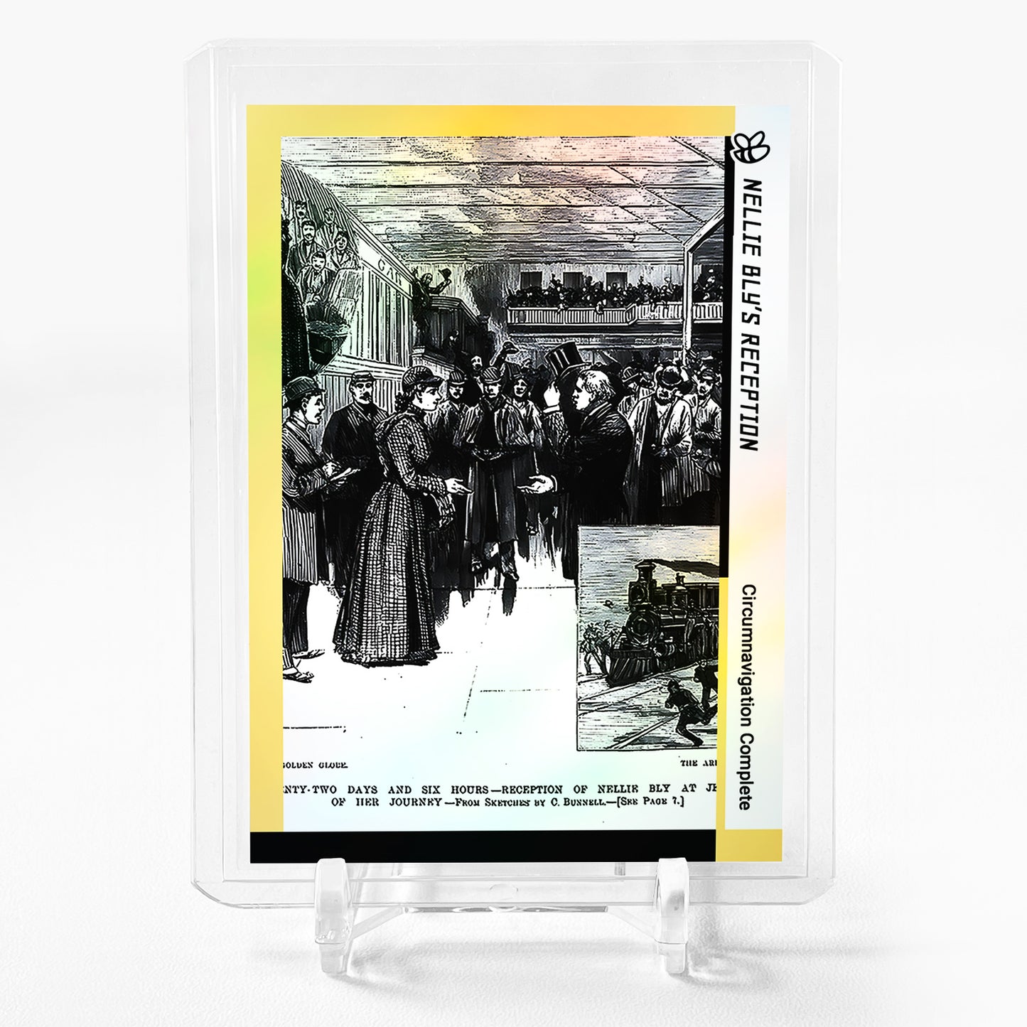 NELLIE BLY'S RECEPTION Holographic Art Card 2024 GleeBeeCo Holo History #NLCR