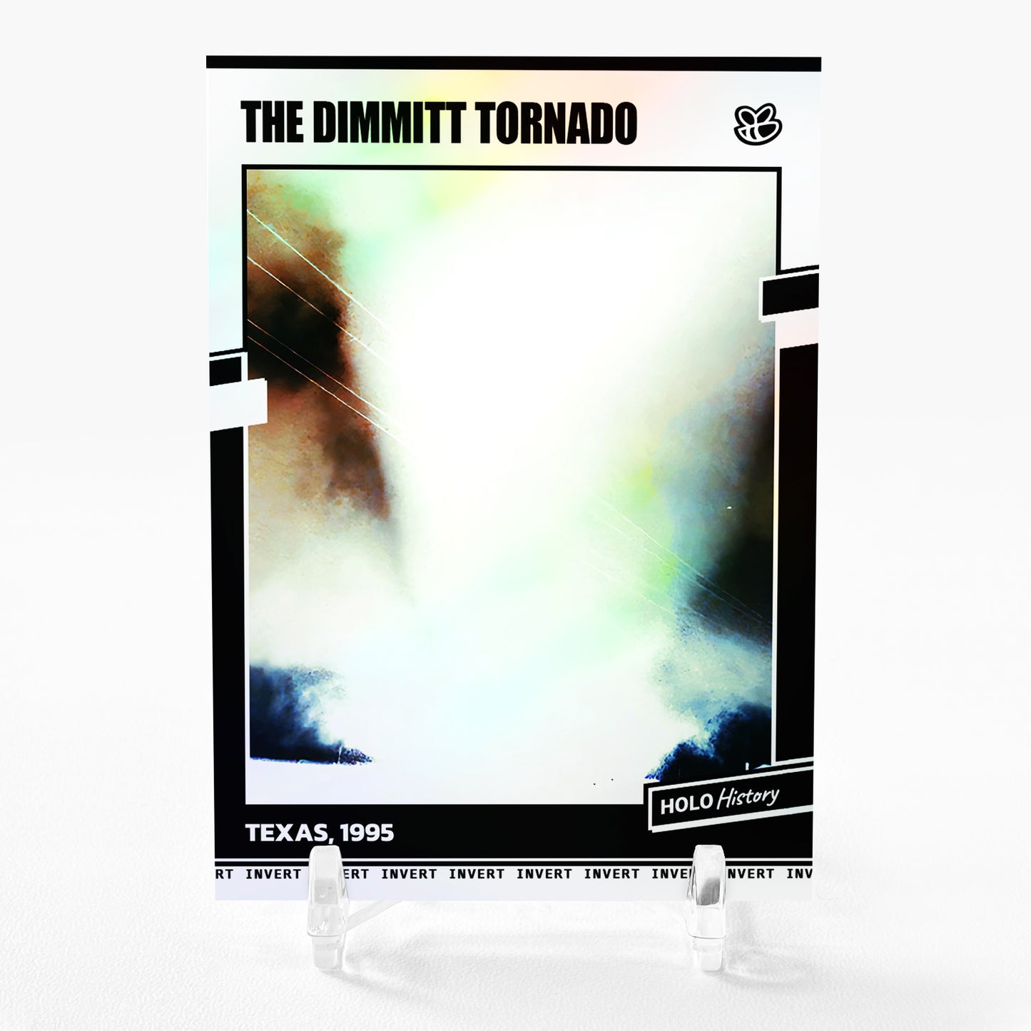 THE DIMMITT TORNADO Holographic Card GleeBeeCo Holo History Texas