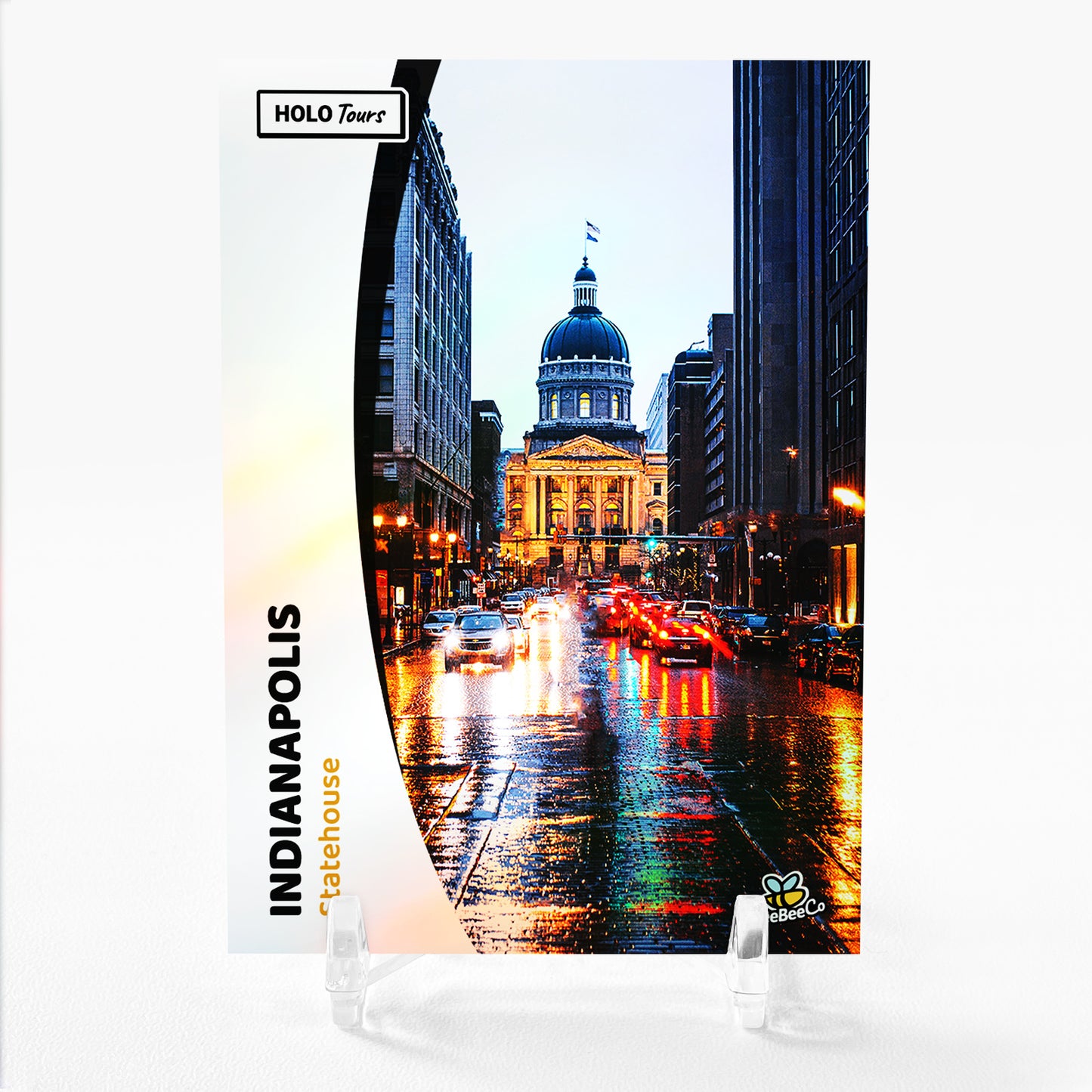 INDIANAPOLIS Photo Trading Card 2024 GleeBeeCo Statehouse Holographic #DSTB