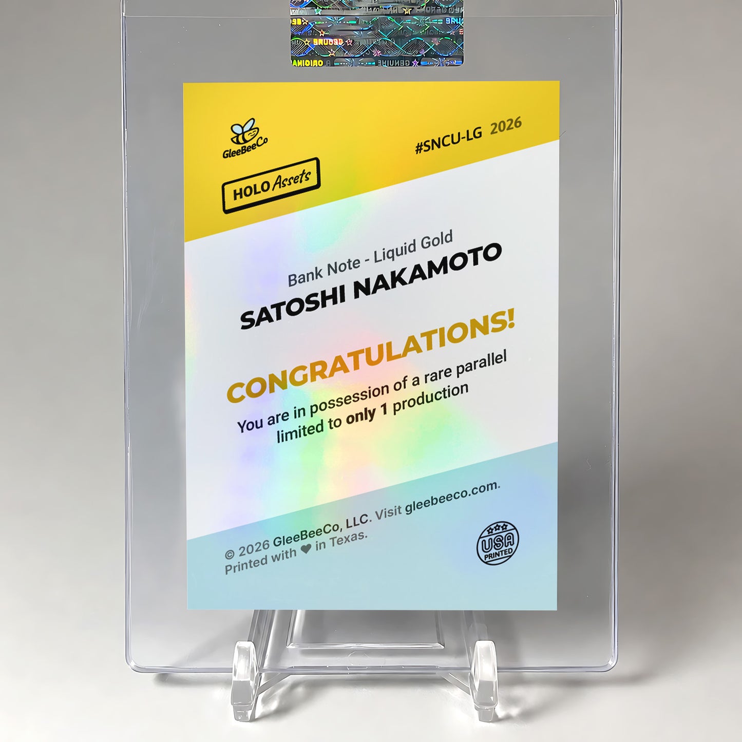 Satoshi Nakamoto Bank Note