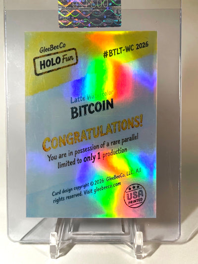 Latte Watercolor Bitcoin